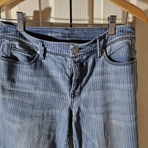 Chico's Pinstrip Crop Denim